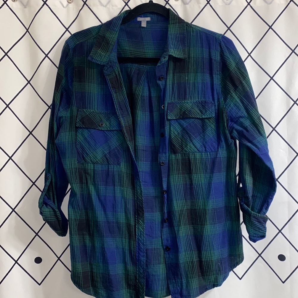 Green/blue flannel